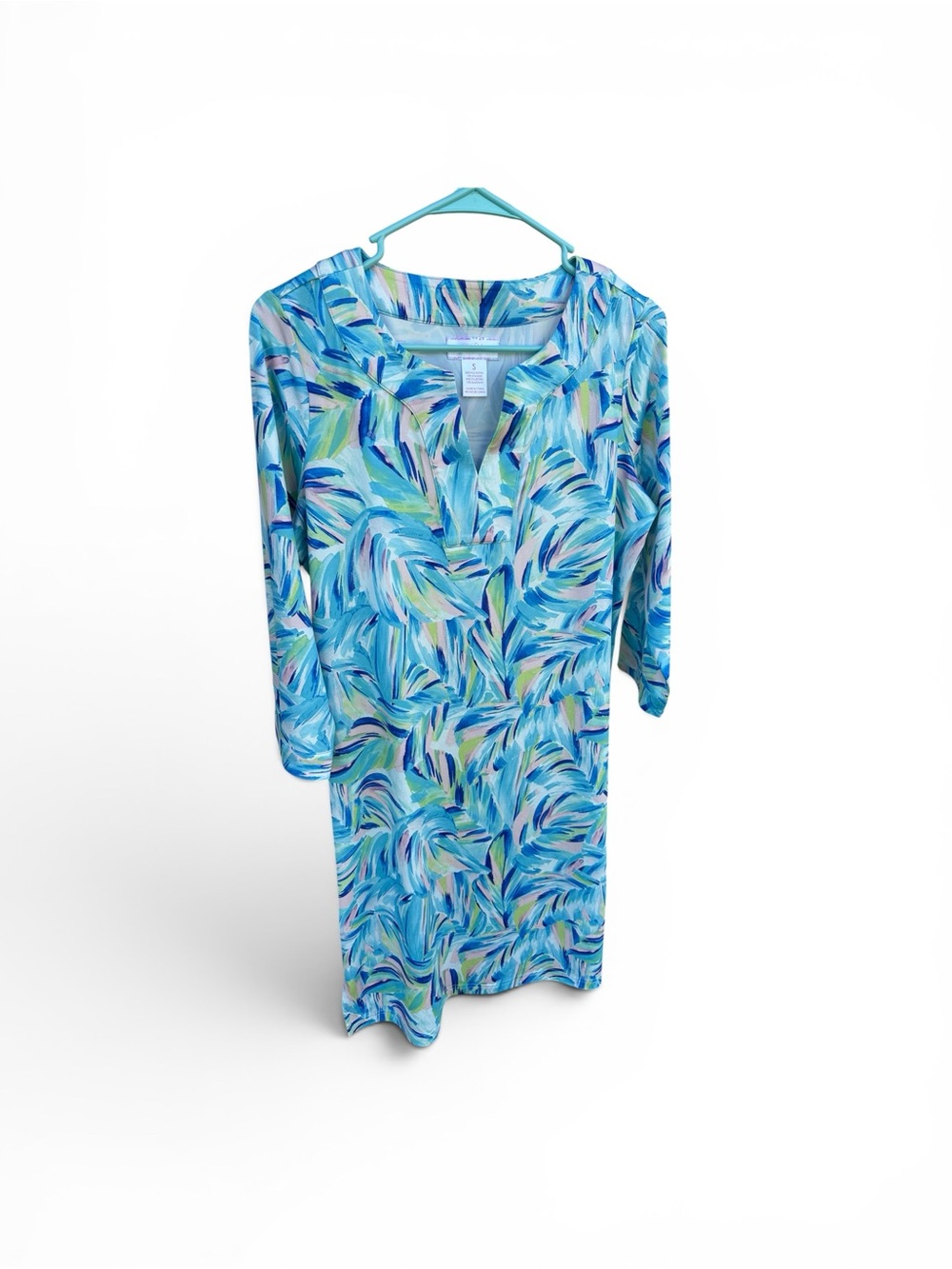 Stella Parker Blue Leaf Midi Dress